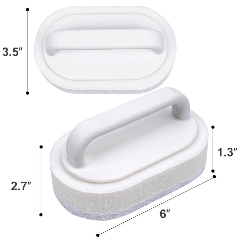 TidyMister Thickened Handheld Scrub Pad for Hot Tubs, Spas & Pools, Non-Scratch Replaceable Scouring Pads for Tile Cleaning, 2 Pack