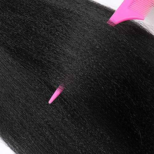 Braiding Hair Pre stretched Natural Black 26'' 8 Packs Long Braiding Hair, Natural Braid Crochet Hair Hot Water Setting Professional Soft Yaki Texture (26inch,1B#)
