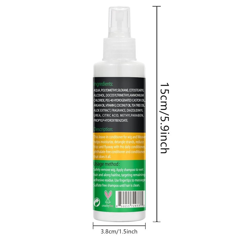 Goiple Wig Milk Spray Wig Spray for Synthetic Hair, Leave-In Conditioner for Hair Wigs, Conditioner & Detangler 2 in 1 Moisturizer, Hydrates & Replenishes Synthetic Wigs Easy Combing (3.4 fl oz)