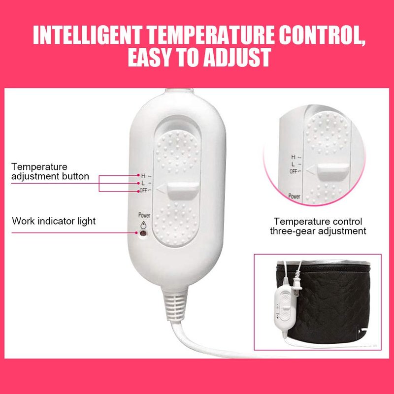 Hair Steamer Cap for Deep Conditioning - Electric Heating Cap with 3 Temperature Gears, Adjustable Fit for Hot Oil & Hair Treatment at Home (US Plug 110V)