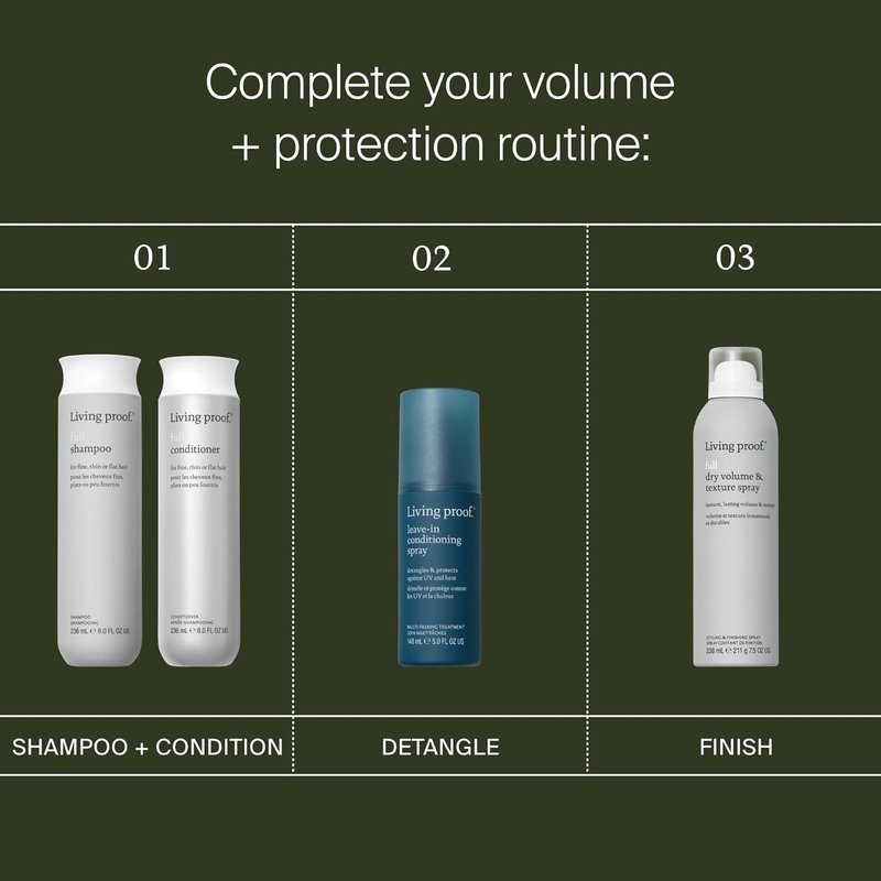 Living Proof Full Conditioner - Volumizing & Moisturizing Formula for Color-Treated Hair | Silicone-Free, Adds Volume & Shine