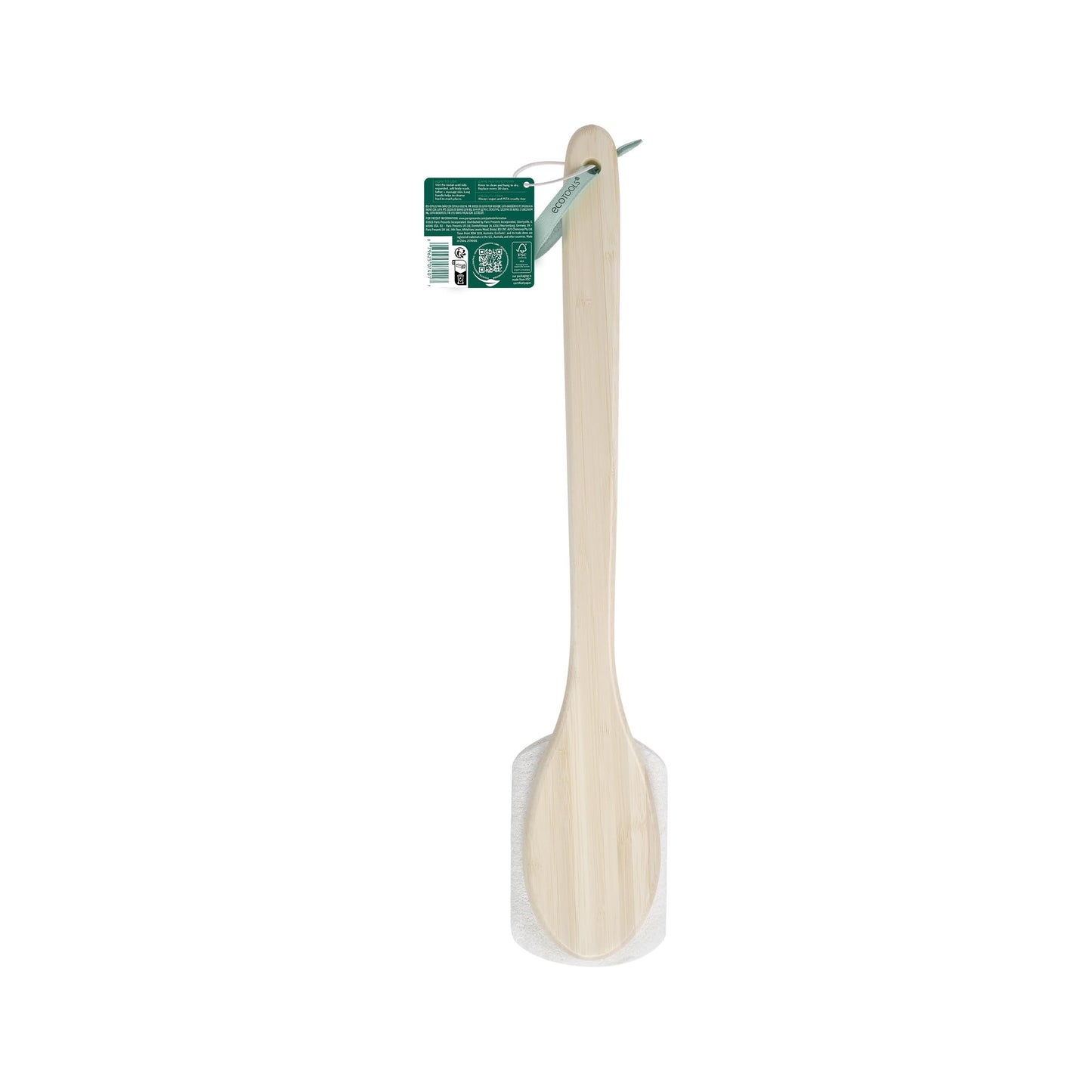 EcoTools 2 Pack Loofah Bath Brush, Back Brush for Bath & Shower, Made with Long Handle & Natural Loofah Material for Exfoliation, Shower Brush for Men & Women, Cruelty-Free