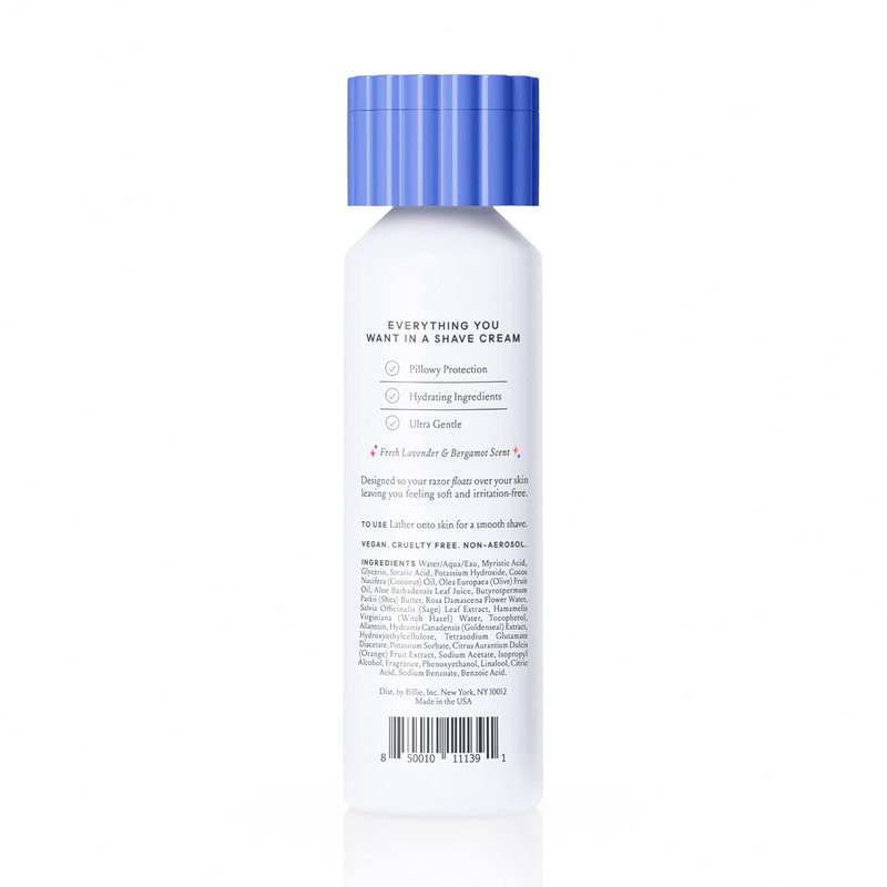 Billie Whipped Shave Cream - Lavender & Bergamot Scent for Smooth Skin - 6.5 fl oz