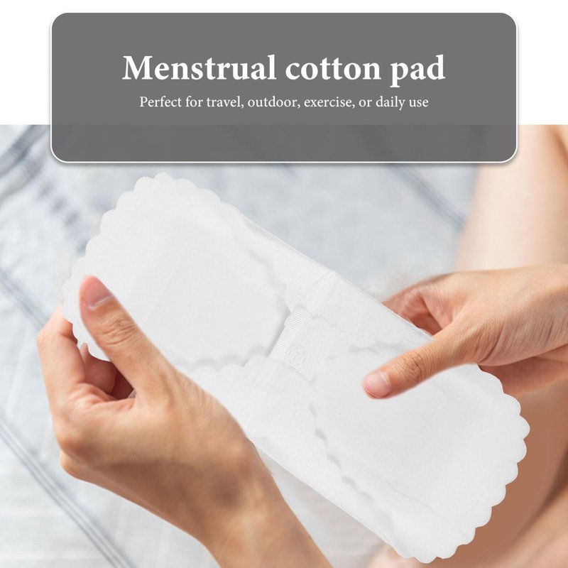 GLEAVI Reusable Menstrual Pads for Women and Girls - 10 Washable Cotton Cloth Period Pads with Ultra-Thin Leak Protection and Elegant Lace Trim 6.69X5.11 Inches