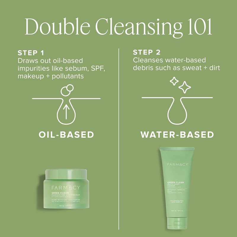 Farmacy Sensitive Skin Makeup Remover Cleansing Balm - Green Clean Waterproof Makeup Remover Balm + Oil Cleanser for Face - Melts Make Up + SPF - Hydrates + Softens Skin - Fragrance-Free (100ml)