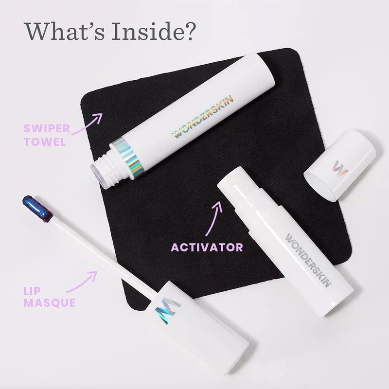 Wonderskin Wonder Blading All Day Lip Stain Peel Off Masque and Reveal Kit - Long Lasting, Waterproof Pink Lip Tint, Transfer Proof Natural Makeup Stain Kit (Sweetheart)