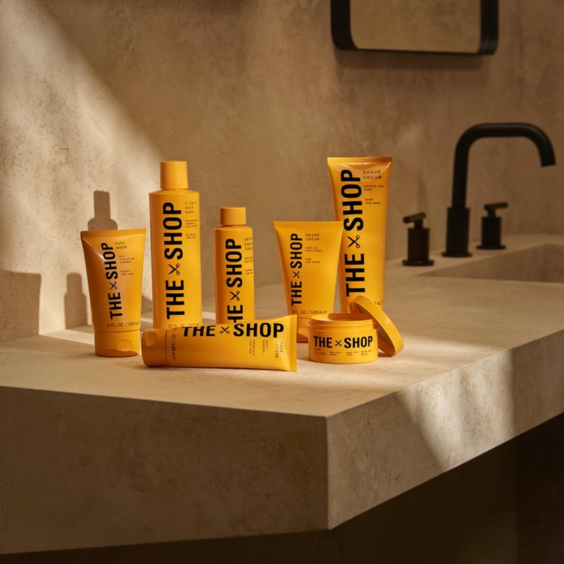 The Shop by LeBron James Men's Conditioning Beard Cream, Leave-In Moisturizer with Avocado Oil & Shea Butter, Softens, Hydrates & Tames Facial Hair, Lightweight & Non-Greasy, Eucalyptus Scent, 4 Fl Oz