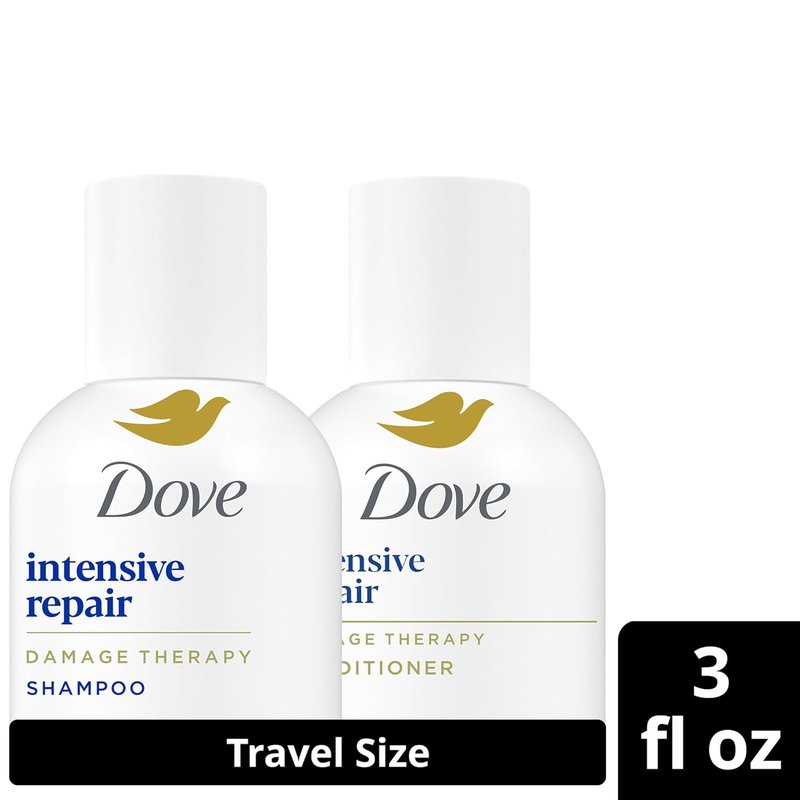 Dove Travel Essentials Shampoo & Conditioner Set - Nutritive Solutions Intensive Repair for Damaged Hair, 3 Oz Each