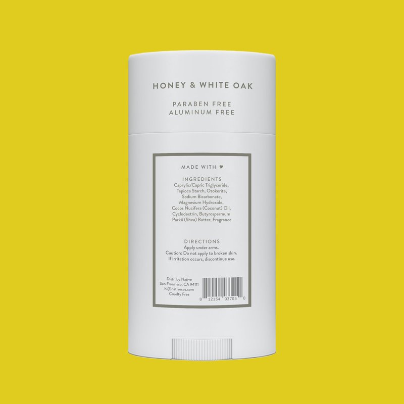 Native Deodorant Contains Naturally Derived Ingredients, 72 Hour Odor Control, Deodorant for Women and Men, Aluminum Free, Honey & White Oak 2.65oz
