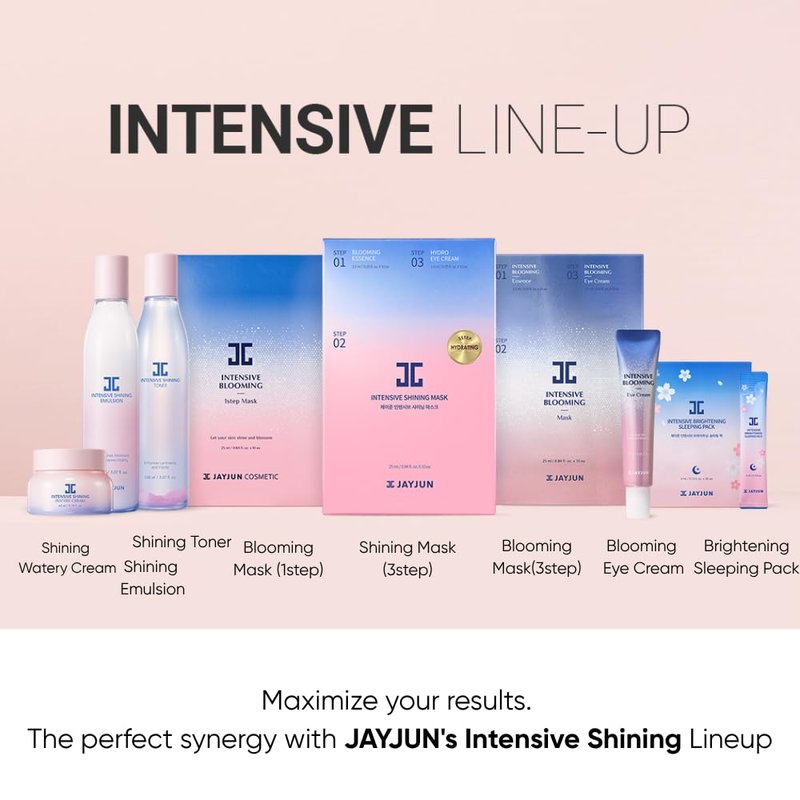 JAYJUN Intensive Shining Mask with Lavender Extract (10 Pack)- 3-Step Hydration, Radiance Boost, All-in-One Skincare, Korean Sheet Mask for Dull & Tired Skin