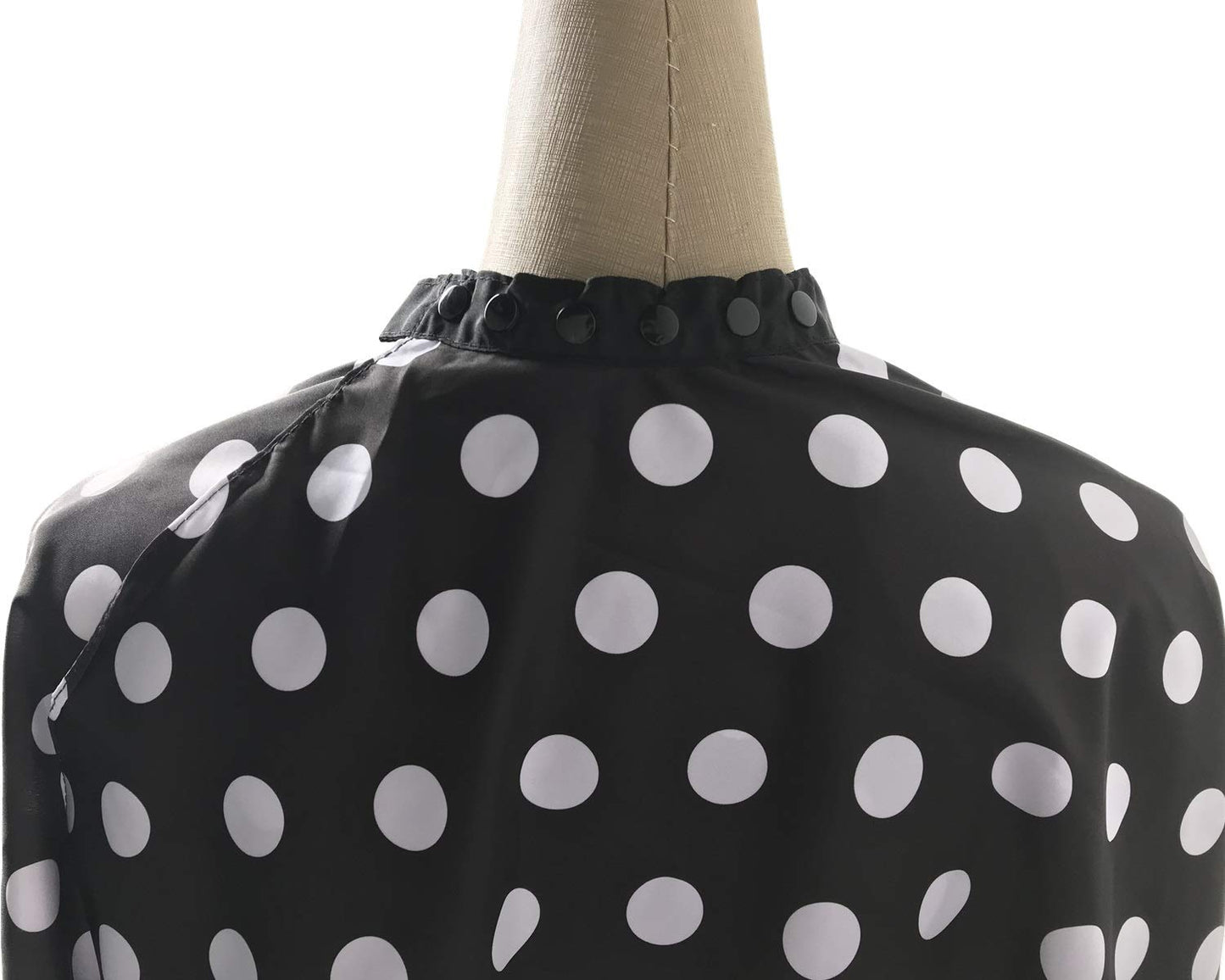 SMARTHAIR Professional Salon Cape Polyester Barber Cape Hair Cutting Cape,54"x62",Black and White Dots,C375001C