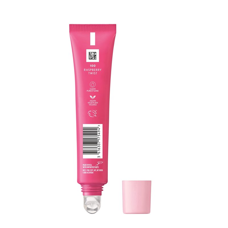 COVERGIRL Clean Fresh Squishy Glaze™ Lip Butter Balm, Flavored, Non-Sticky, with Vitamin E & Shea Butter – 100 Raspberry Twist (Sheer Fuchsia)