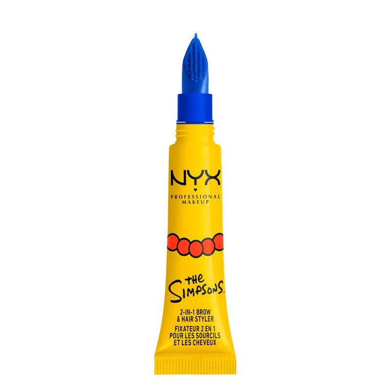 NYX PROFESSIONAL MAKEUP Marge Simpson Mega Glue, 2-in-1 Eyebrow Gel & Hair Taming Wand With Slick and Strong Hold, The Simpsons Collaboration, Vegan & Cruelty-Free