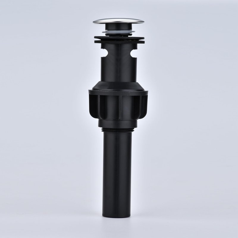 Chrome Plated Bathroom Pop-Up Sink Drain - Vessel Vanity Sink Stopper Push-Type Assembly with Overflow & Strainer, for Faucet Vessel Sinks