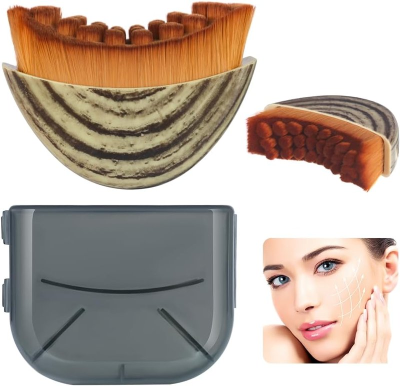 Skiennix Lymphatic Contour Face Brush - Gua Sha Tool for Jawline Sculpting & Reducing Puffiness