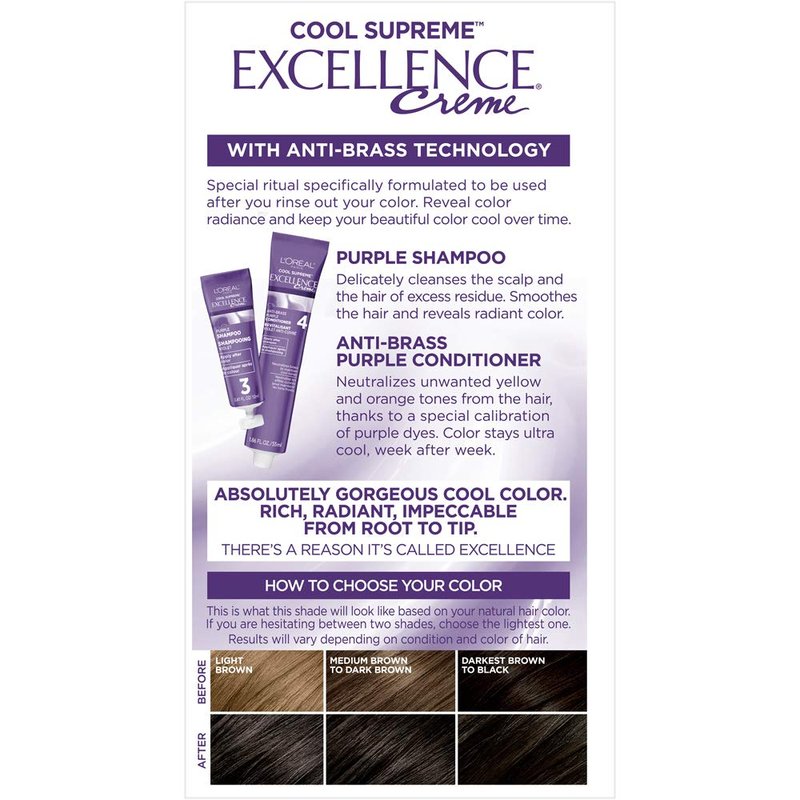 L?Or?al Paris Cool Supreme Permanent Hair Color, Ash Ultra Ash Medium Blonde 8.11, (Pack of 1)