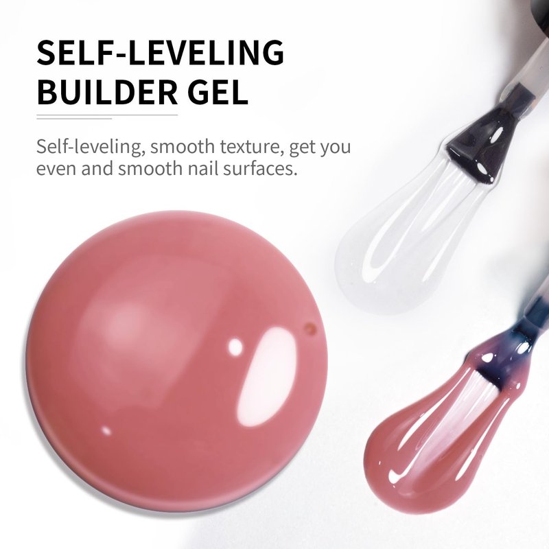 JODSONE Builder Gel Set - 4Pcs 10ML Nail Apex & Extension Strengthener | Clear, White, Pink, Brown