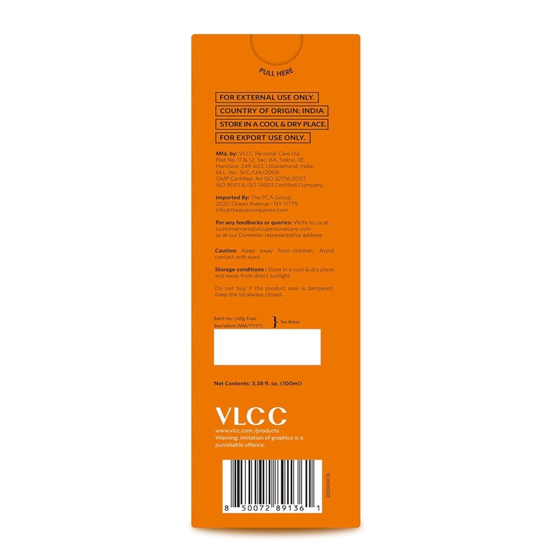 VLCC Vitamin C Foaming Facewash - Hydrating Facial Cleanser with Licorice & Mulberry Extracts | 3.38 oz