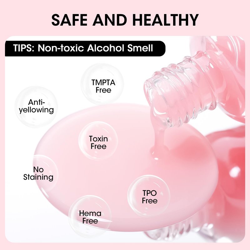 GELLEN Clear Nail Polish Ridge Filling Base Coat, Sheer Milky Pink Tint Ridge Filler For Nails | Hydrate Fortify Repair Damaged Dry Finger Nails | Shea Butter, Vit E, Protein | Toxin HEMA TPO Free