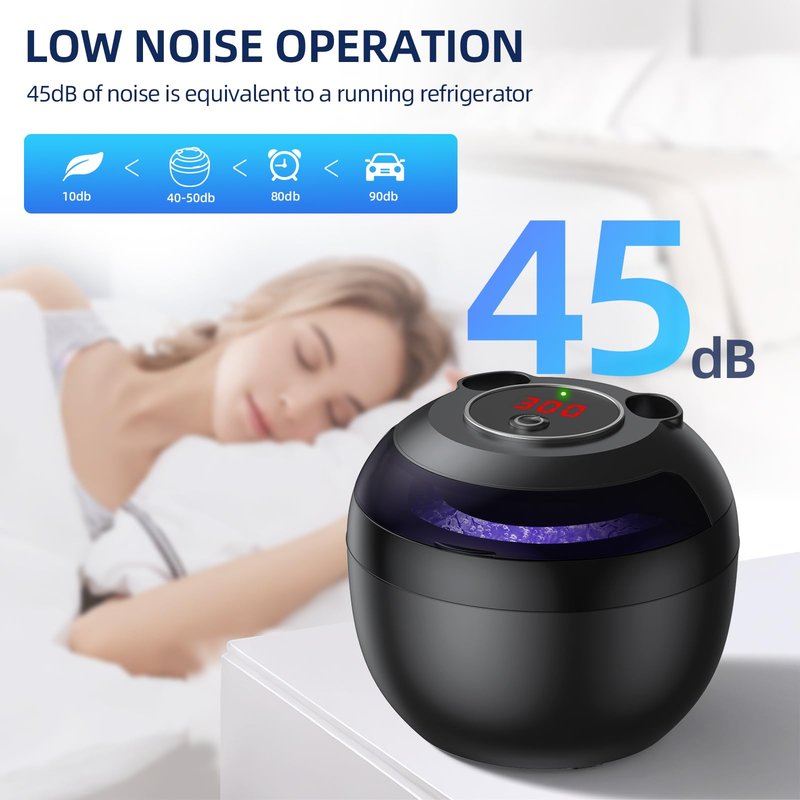 EcoBasic Ultrasonic Retainer Cleaner Machine, 45kHz Dental Cleaning Pod with UV-C Light, 200ML Denture Cleaner with 4 Modes Deep Cleaning for Retainers, Aligners, Mouth Guards, Dentures & Jewelry