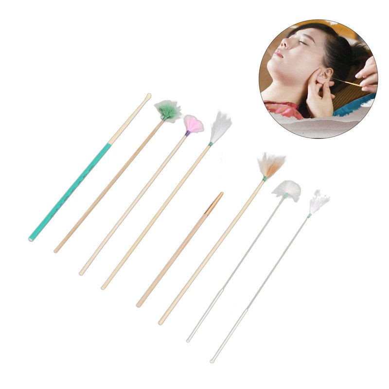 7pcs Ear Clean Kit – Bamboo Mat Ear Wax Removal & Massage Tool, Goose Ear Cleaner for Comfortable Hearing
