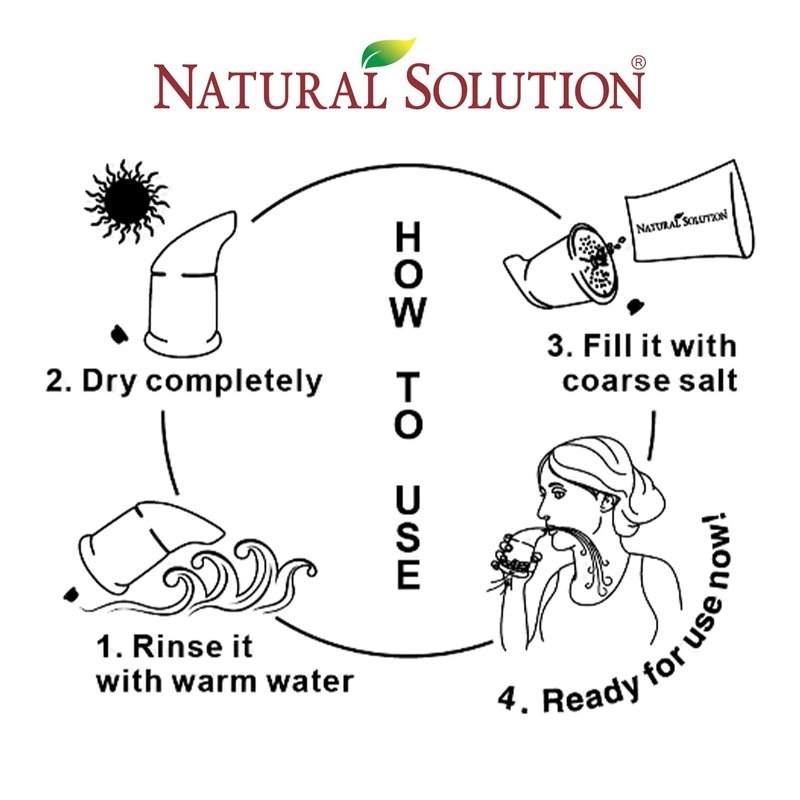Natural Solution Ceramic Pink, Cleans The Respiratory System Great for Allergy, Asthma Relief, and Other Respiratory Conditions , Salt Inhaler, 1 Count