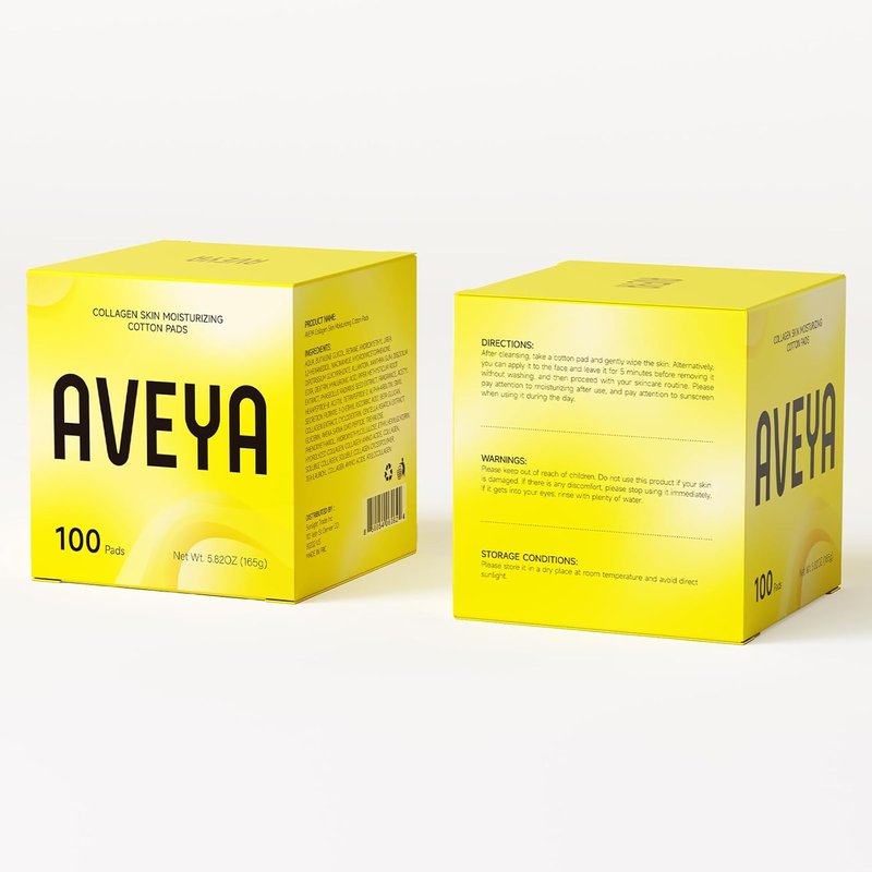 AVEYA Snail Mucin Toner Pads - Hydrating Collagen & Niacinamide Facial Peeling Pads for Glass Skin | 100 Count