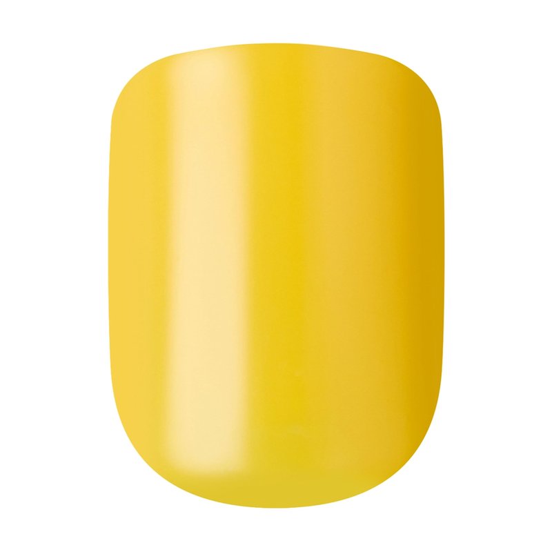 KISS imPRESS No Glue Mani Press On Nails, Color, 'YOLO', Yellow, Short Size, Squoval Shape, Includes 30 Nails, Prep Pad, Instructions Sheet, 1 Manicure Stick, 1 Mini File