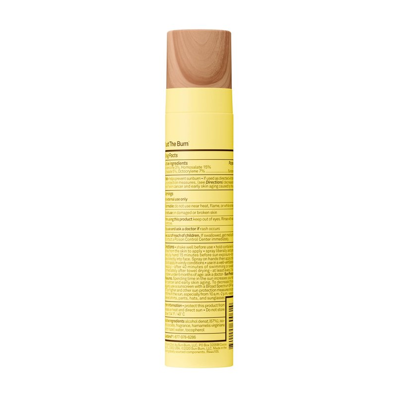 Sun Bum Original SPF 45 Sunscreen Mist - Broad Spectrum Moisturizing Facial Sunscreen Spray with Vitamin E - Hawaii 104 Act Compliant (Made without Octinoxate & Oxybenzone) - Travel Size - 3.4 oz