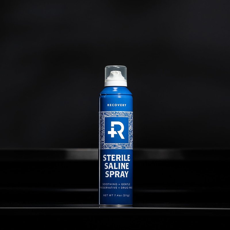 Recovery Aftercare Piercing Aftercare Saline Spray, All Natural Cleaner, 7.4 Ounce Can