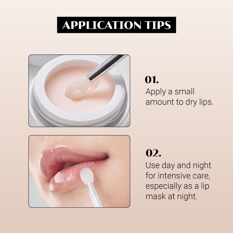 Daera B.E Active Lip Cream 6g, Hydrating, Moisturizing and Plumping Korean Overnight Sleeping Mask for Dry Lips, Glossy Finish, Natural Ingredients, Non-Irritating, Gentle for Sensitive Skin