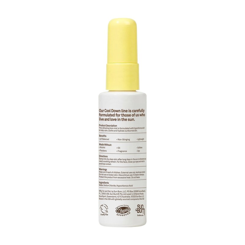 NEW Sun Bum Hypochlorous Acid Mist - Hydrating After Sun Mist to Cool and Soothe - Made for Sensitive Skin - Vegan - pH Balanced - Non-Stinging - 2 oz