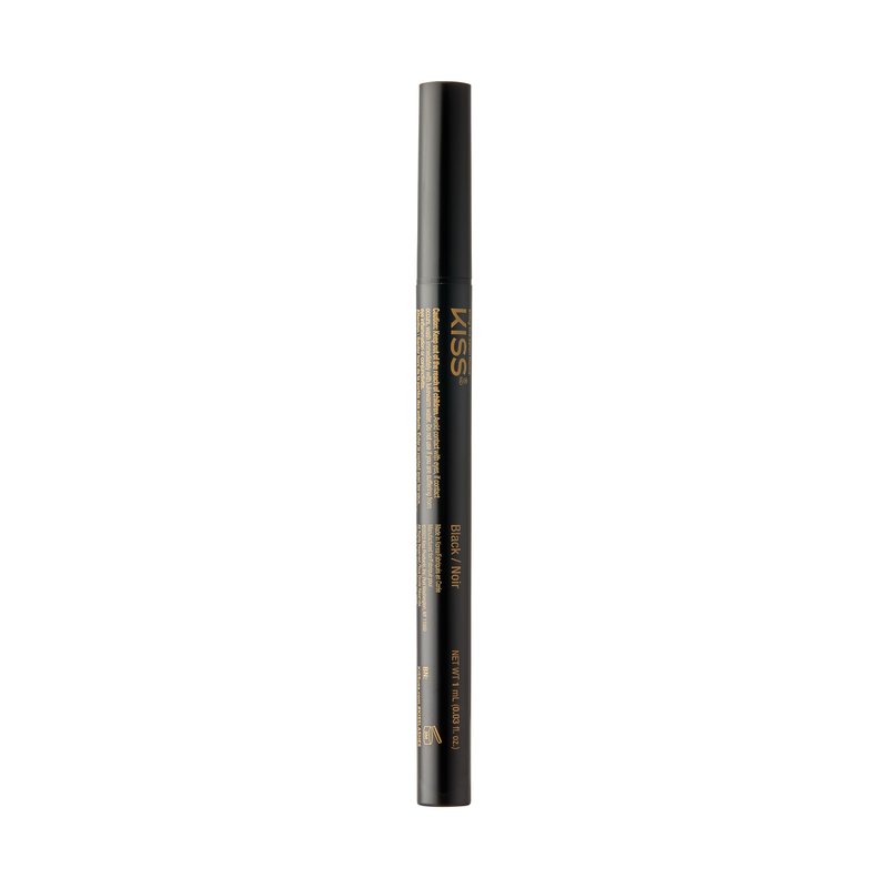 Kiss Lash GLUEliner, 2-in-1 Felt-Tip Eyelash Adhesive and Eyeliner, Matte Finish, Foolproof Application, Easy Touch-Up, 0.03 Fl Oz.- Black, Packaging May Vary
