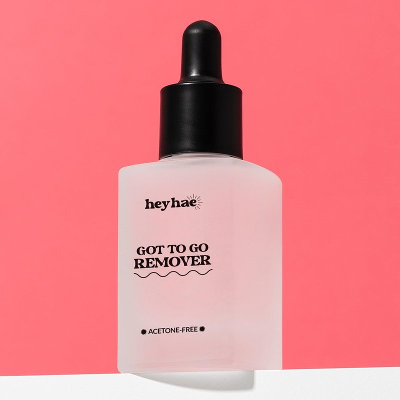 Heyhae Got To Go Remover - Semi-Cured Gel Nail Strip Remover | Non-drying Hypoallergenic Solution | Gentle and Moisturizing Acetone Free Formula