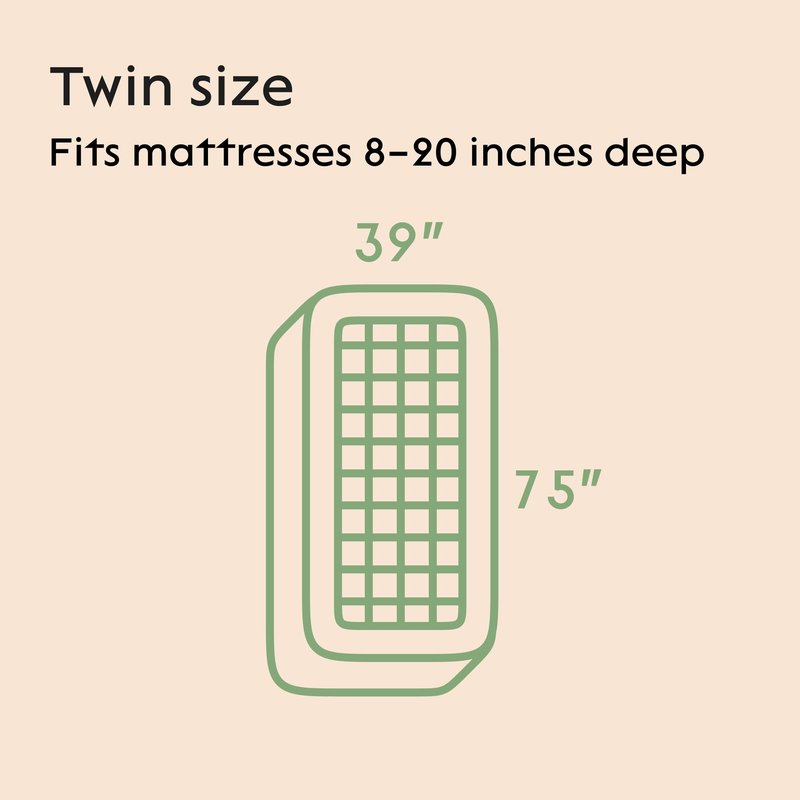 Niagara Sleep Solution Ultra Soft Twin Size Mattress Topper - Rayon Derived from Bamboo Pillow Top Mattress Pad for Back Pain Relief - Naturally Cooling for Hot Sleepers, Green