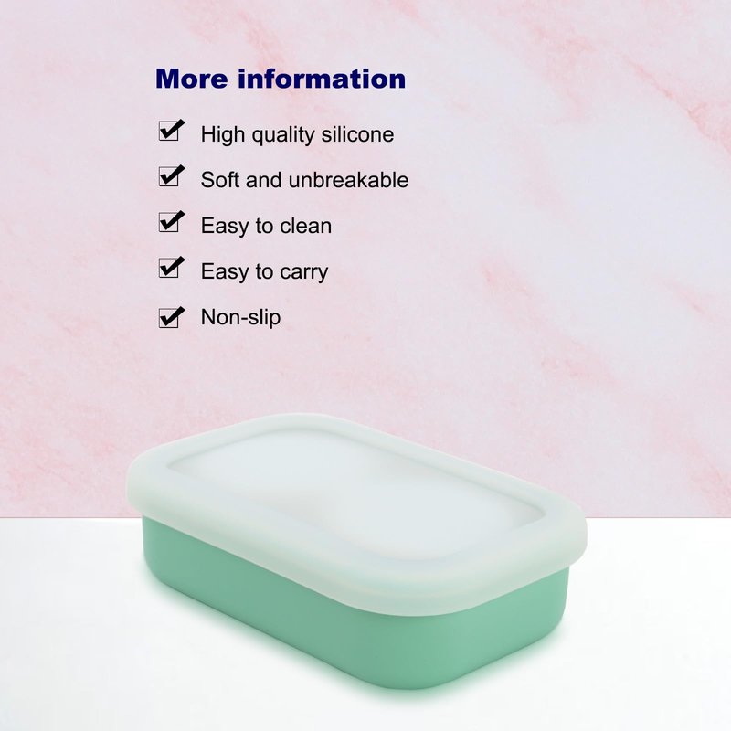 Leak Proof Travel Soap Case,Solid Shampoo Bar Holder, Silicone Soap Container with Draining Layer, Portable Bar Soap Holder for Bathroom, Camping, Gym, Easy to Clean (Green, Large)