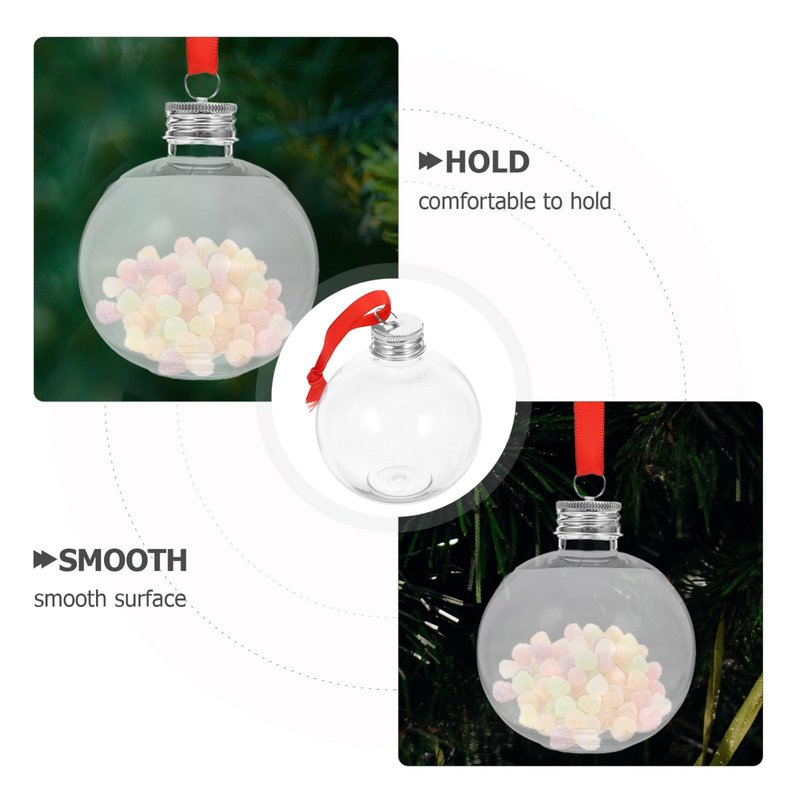 TOVINANNA Versatile Christmas Tree Ornaments Bulb Bottles 10pcs Candy Bulbs Juice Storage Bottles Decorative Vase Fillers