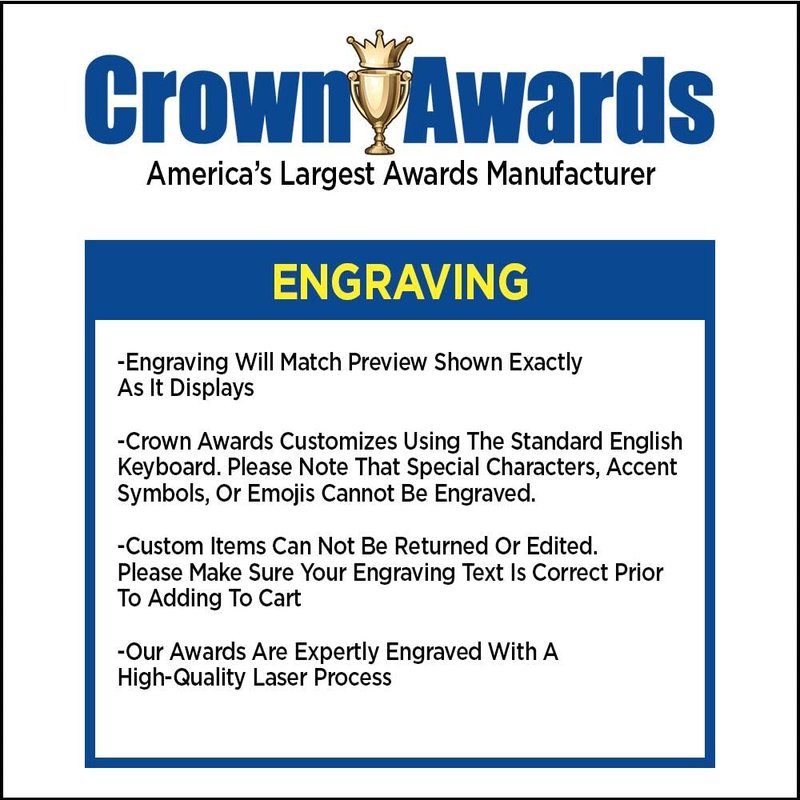 Crown Awards G.O.A.T. Sculpture Trophy, 7" Customizable Award - Add Your Own Engraving Prime