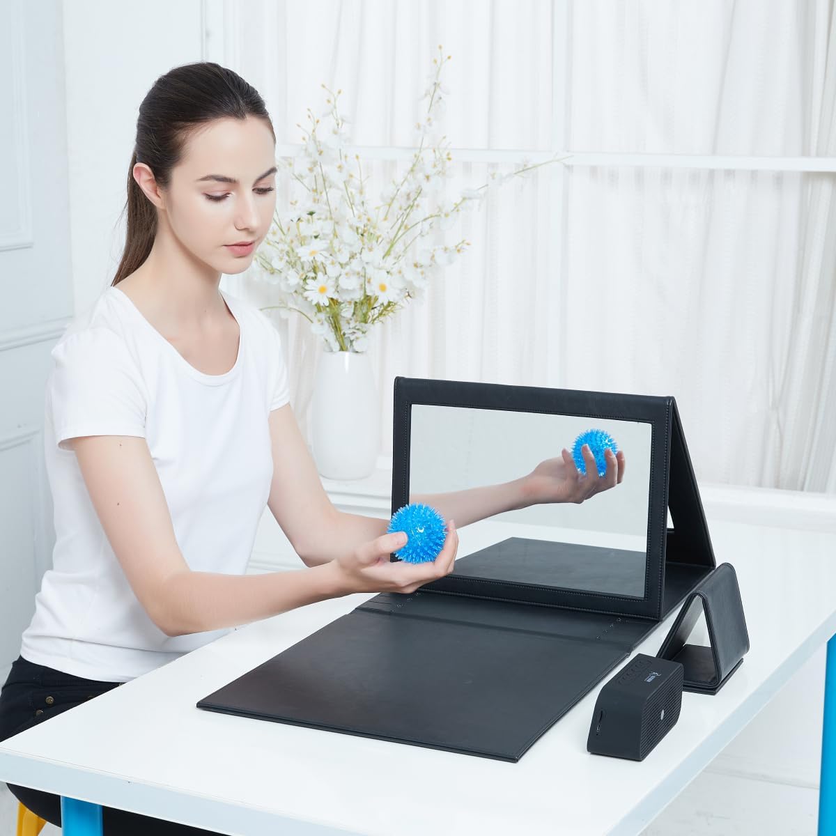 Smart Mirror Therapy Box - Professional Device for Hand & Speech Recovery | Stroke Rehab & Pain Relief