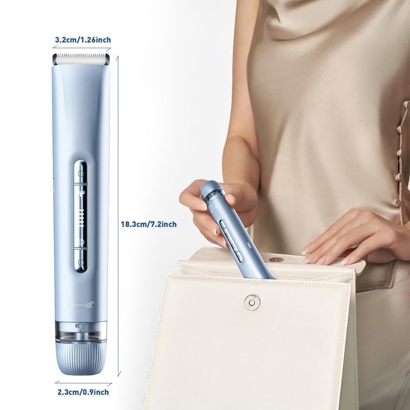Bikini Trimmer for Women,2 in 1 Womens Electric Razors,Dual Head Shaver for Women Lady Facial Pubic Legs Private Area Body Hair,IPX7 Waterproof Wet & Dry