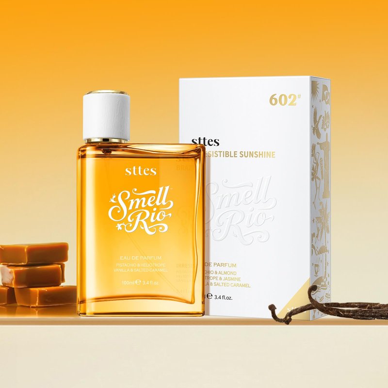 Sttes Perfume 02# Irresistible Sunshine for Women, 2 Pack, 2 x 100ml Eau de Parfum, Vanilla Salted Caramel Pistachio Gourmand Perfume, Warm Sweet Fragrance, Gift for Mom