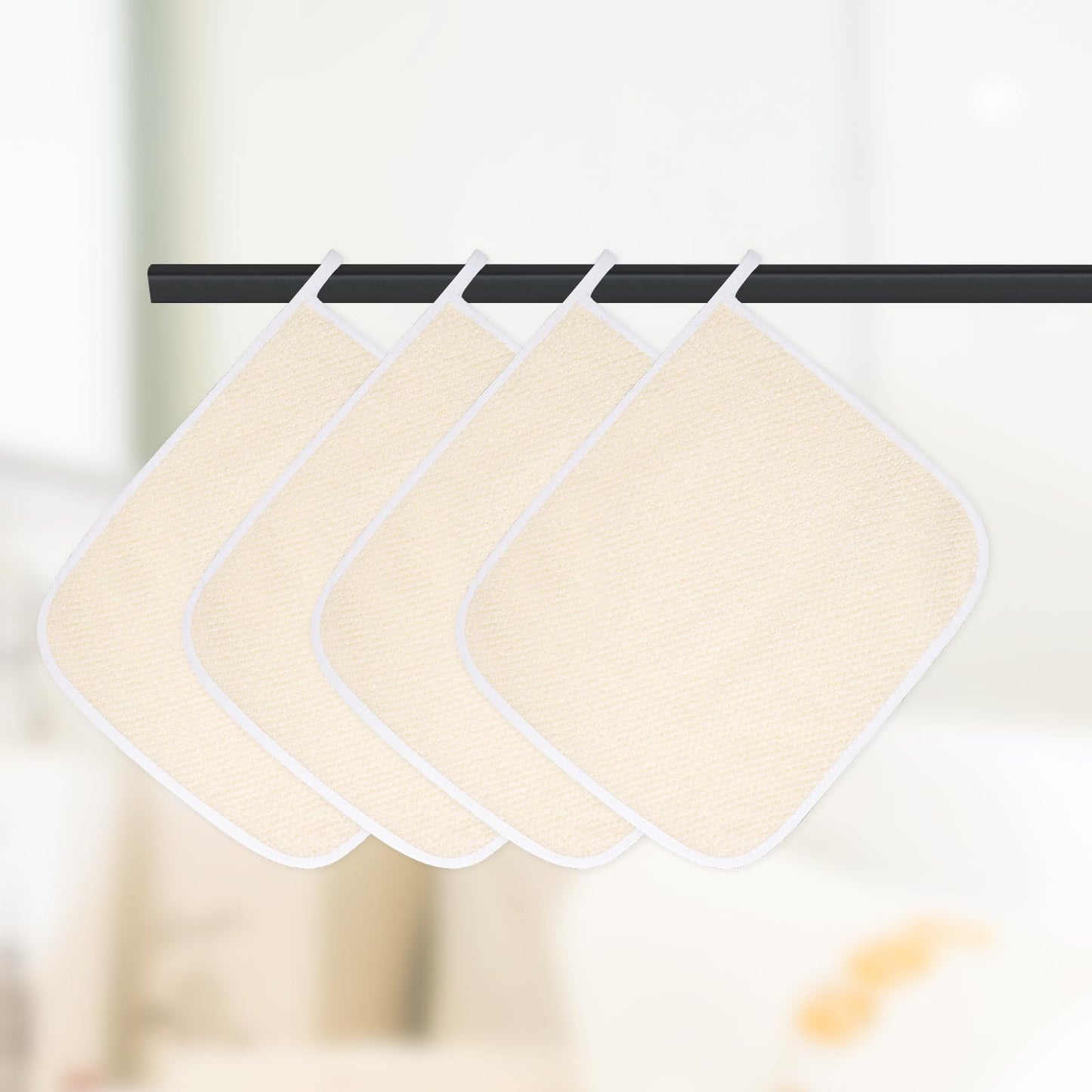 Sucrain 5 Pacs Exfoliating Face and Body Wash Cloths Towel Weave Bath Exfoliating Scrub Massage Bath Towel Cloth for Women and Men