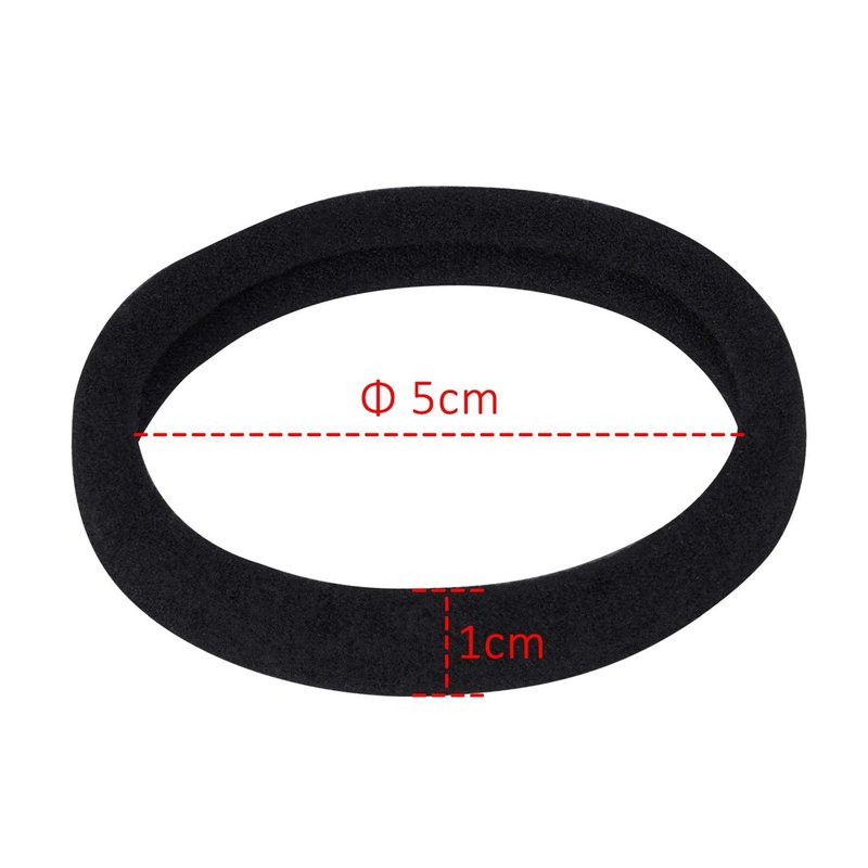Large Stretch Hair Ties - 20 Pieces Ponytail Holders for Thick Curly Hair | Black, 5 cm Diameter, 1 cm Width
