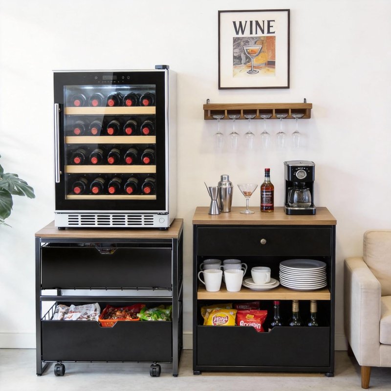 Mini Fridge Stand - Heavy Duty Storage Table for Dorms, Offices & Apartments | 21.6”L x 21.6”W x 22.2”H, 250 LBS Capacity