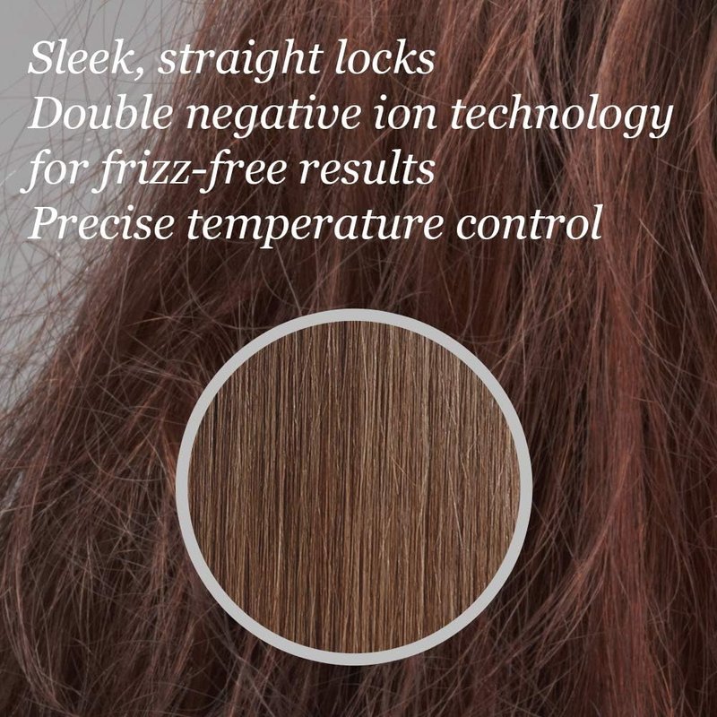 L'ANGE HAIR Straightening Brush - Heated Tool for Smoother, Frizz-Controlled Hair | Dual-Voltage Ceramic Hot Brush (Black)