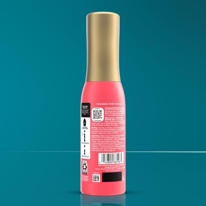 OGX Bond Protein Repair 450°F Heat Protect Spray for Hair 6.5 Fl Oz