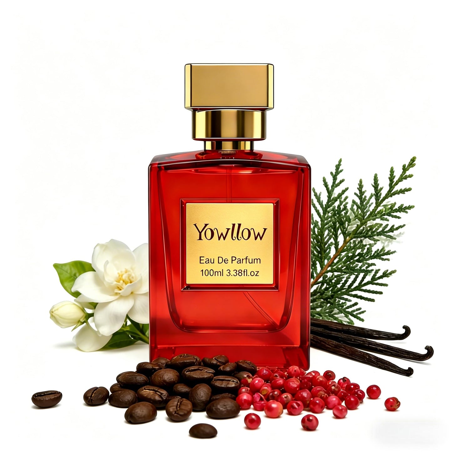 Yowllow- Ambery Vanilla - Eau de Parfum- Inspired by Y.SL's Bl.ack Op.ium- 1.7 FL/OZ (50ML)-Women Long-Lasting & Pure Perfume Fragrance Spary