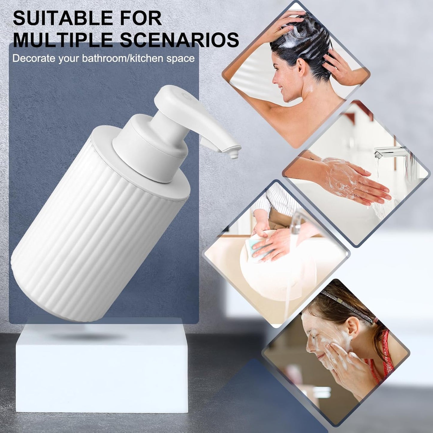 Skiennix Touchless Soap Dispenser - Rechargeable 9oz Electric Liquid Dispenser for Kitchen & Bathroom