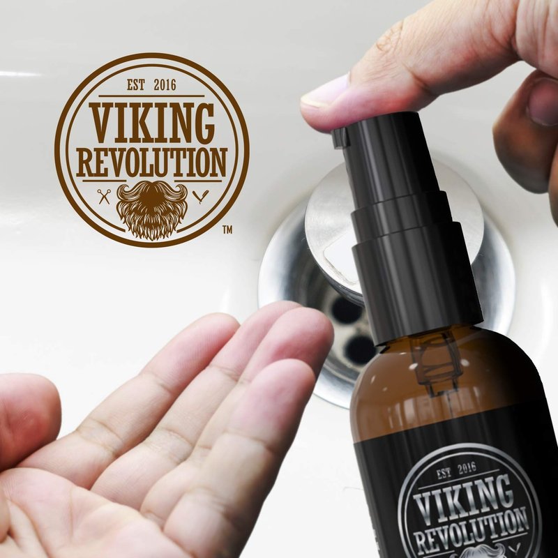 Viking Revolution Sandalwood Pre-Shave Oil for Men - Smooth, Irritation-Free Shave, 1 Fl Oz - All Skin Types