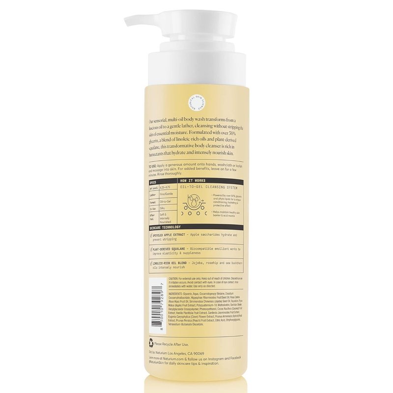 Naturium The Glow Getter Multi-Oil Body Wash - Hydrating Gentle Cleanser, 16.9 oz (Duo 2-Pack)
